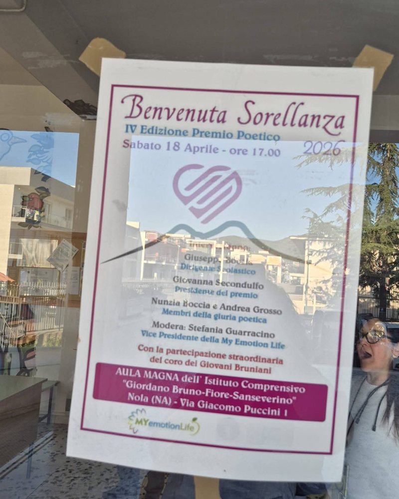 La locandina della IV edizione del Premio «Benvenuta Sorellanza»