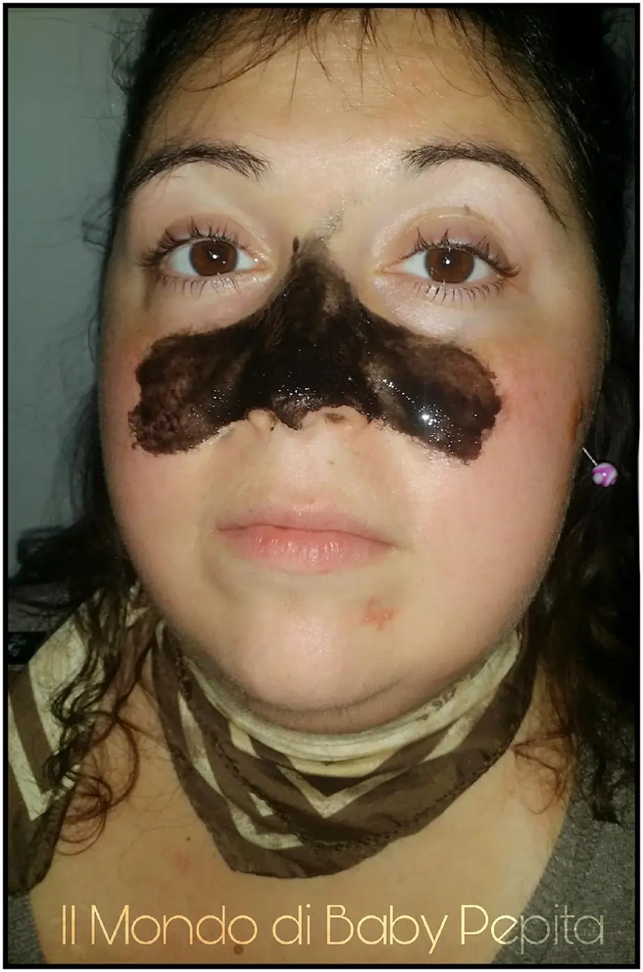 Black mask applicata